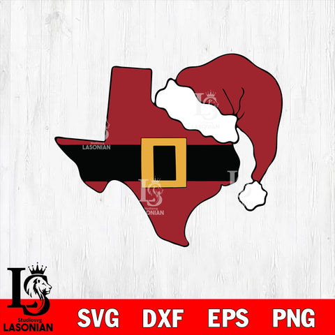 Texas Christmas Santa Hat Svg Eps Dxf Png File,Christmas File Cut ,Digital Download ,Instant Download, Cricut File