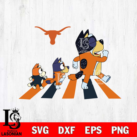 Texas Longhorns Bluey 6 Svg Eps Dxf Png File, Digital Download, Instant Download