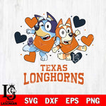 Texas Longhorns Bluey & Bingo 10 Svg Eps Dxf Png File, NCAA svg, Digital Download, Instant Download