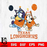 Texas Longhorns Bluey & Bingo 2 Svg Eps Dxf Png File, NCAA svg, Digital Download, Instant Download