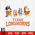 Texas Longhorns Bluey Dance Mode Squats Svg Eps Dxf Png File, Digital Download, Instant Download