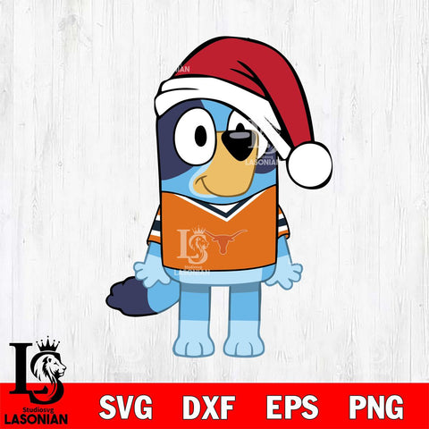 Texas Longhorns Bluey Dog Christmas Svg Eps Dxf Png File, Digital Download, Instant Download