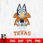 Texas Longhorns Bluey Dracula Halloween Svg Eps Dxf Png File, Digital Download, Instant Download