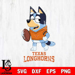 Texas Longhorns Bluey Football Sport Svg Eps Dxf Png File, Digital Download ,Instant Download, Cricut File