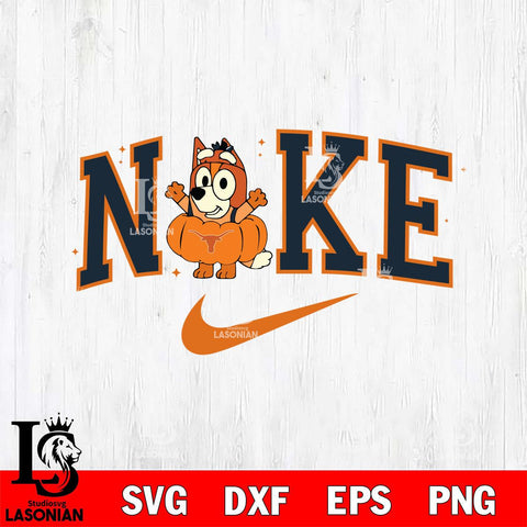 Texas Longhorns Bluey Halloween Nike NCAA Svg Eps Dxf Png File, Digital Download, Instant Download