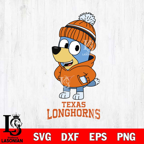 Texas Longhorns Bluey Hoodie Sport Svg Eps Dxf Png File, Digital Download ,Instant Download, Cricut File