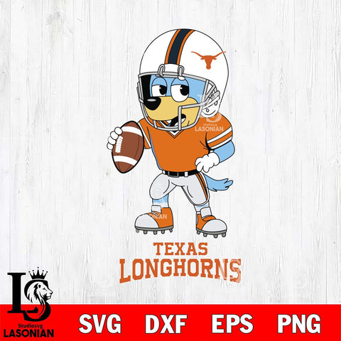 Texas Longhorns Bluey rugby Svg Eps Dxf Png File, Digital Download ,Instant Download, Cricut File