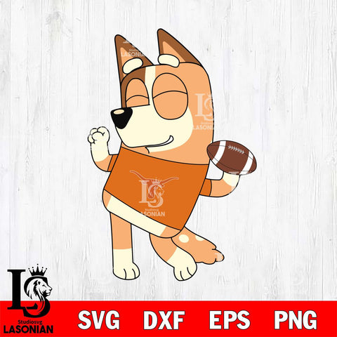 Texas Longhorns Chilli bluey Svg Eps Dxf Png File, Digital Download, Instant Download