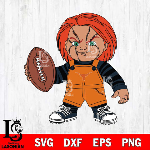 Texas Longhorns Chucky Horror 12 Svg Eps Dxf Png File, NCAA svg, Digital Download, Instant Download