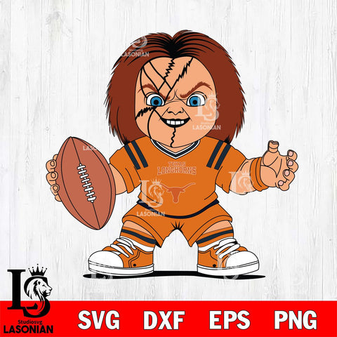 Texas Longhorns Chucky Horror 2 Svg Eps Dxf Png File, NCAA svg, Digital Download, Instant Download