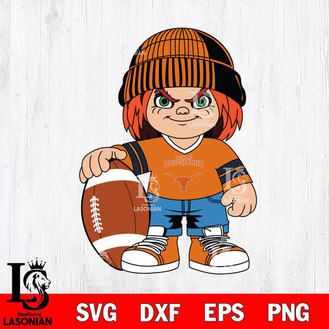 Texas Longhorns Chucky Horror 4 Svg Eps Dxf Png File, NCAA svg, Digital Download, Instant Download