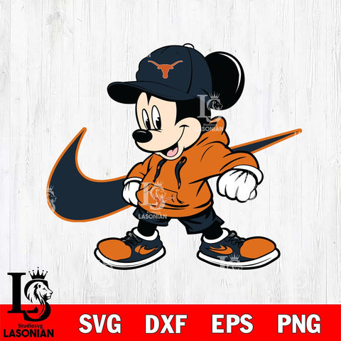 Texas Longhorns Cool Mickey Mouse Svg Eps Dxf Png File, NCAA svg, Digital Download, Instant Download