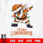 Texas Longhorns Dabbing Santa Claus Ugly Christmas Svg dxf eps png pdf file,NCAA svg,Digital Download,Cricut file