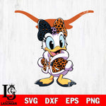 Texas Longhorns Fancy Daisy Duck Disney Svg Eps Dxf Png File, Digital Download, Instant Download