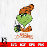 Texas Longhorns Grinch Cofffe Christmas Cut Files Cricut, Svg Dxf Eps Png file, Digital download , Silhouette