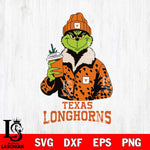 Texas Longhorns Grinch Leopard Svg Eps Dxf Png File, Digital Download, Instant Download