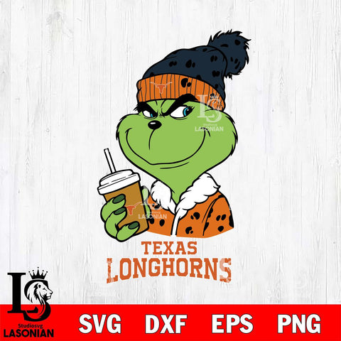 Texas Longhorns Grinch hat Svg Eps Dxf Png File, Digital Download, Instant Download