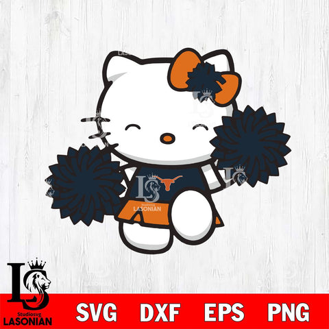 Texas Longhorns Hello Kitty Cheerleader Svg Eps Dxf Png File, Digital Download, Instant Download