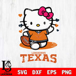 Texas Longhorns Hello Kitty NCAA 3 Svg Eps Dxf Png File, Digital Download, Instant Download