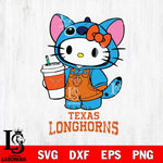 Texas Longhorns Hello Kitty Stitch Svg Eps Dxf Png File, NCAA svg, Digital Download, Instant Download