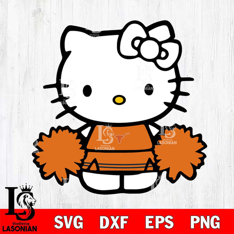 Texas Longhorns Hello Kitty sport 3 Svg Eps Dxf Png File, NCAA svg, Digital Download, Instant Download