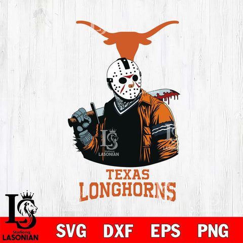 Texas Longhorns Jason Voorhees 10 Svg Eps Dxf Png File, Digital Download