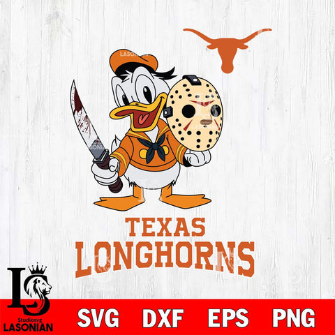 Texas Longhorns Jason Voorhees 12 Svg Eps Dxf Png File, Digital Download