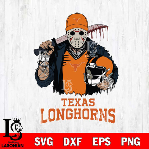 Texas Longhorns Jason Voorhees 2 Svg Eps Dxf Png File, Digital Download