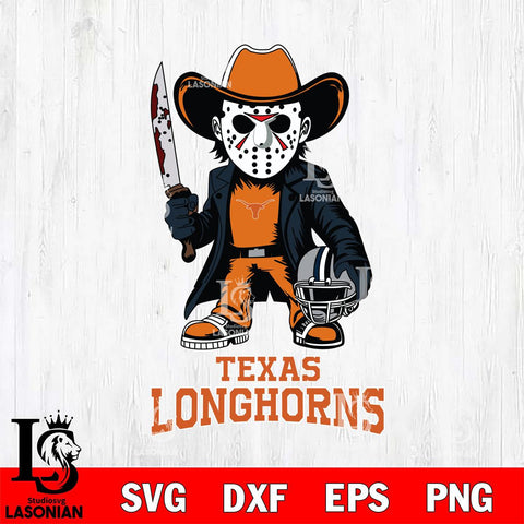 Texas Longhorns Jason Voorhees 3 Svg Eps Dxf Png File, Digital Download