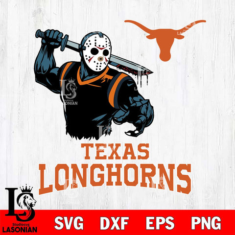 Texas Longhorns Jason Voorhees 5 Svg Eps Dxf Png File, Digital Download