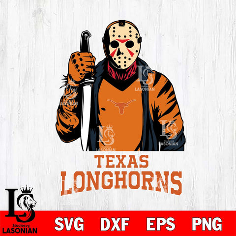 Texas Longhorns Jason Voorhees 6 Svg Eps Dxf Png File, Digital Download