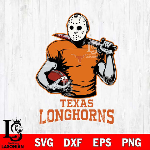 Texas Longhorns Jason Voorhees 9 Svg Eps Dxf Png File, Digital Download