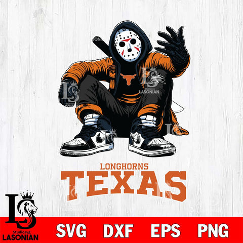 Texas Longhorns Jason Voorhees Halloween SVG Svg Eps Dxf Png File, Digital Download, Instant Download