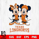 Texas Longhorns Mickey Minnie Mouse rugby ball Svg Eps Dxf Png File, NCAA svg , File Cut , Digital Download , Instant Download, Cut Svg Files