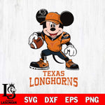 Texas Longhorns Mikey Mouse Disney, Svg Eps Dxf Png File, Digital Download