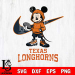 Texas Longhorns Mikey Mouse Disney NIKE, Svg Eps Dxf Png File, Digital Download