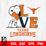 Texas Longhorns Snoopy Sport 10 Svg Eps Dxf Png File, Digital Download