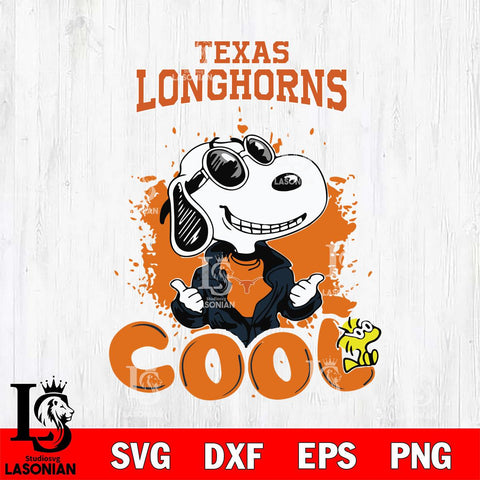 Texas Longhorns Snoopy Sport 7 Svg Eps Dxf Png File, Digital Download