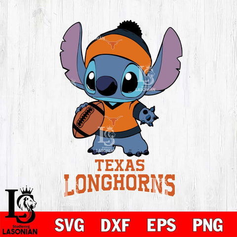 Texas Longhorns Stitch Disney, Svg Eps Dxf Png File, Digital Download