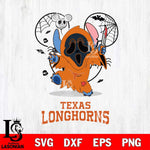 Texas Longhorns Stitch Ghost Face Halloween 2 Svg Eps Dxf Png File, Digital Download, Instant Download