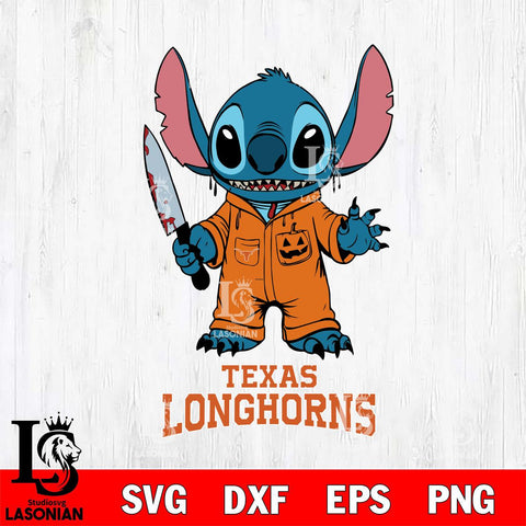 Texas Longhorns Stitch Horror 2 Svg Eps Dxf Png File, NCAA svg, Digital Download, Instant Download