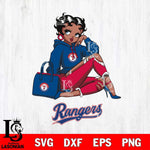 Texas Rangers Awesome Black Fan Girl Betty Boop