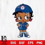 Texas Rangers Betty Boop MLB 3 Svg Eps Dxf Png File, MLB svg, Digital Download, Instant Download