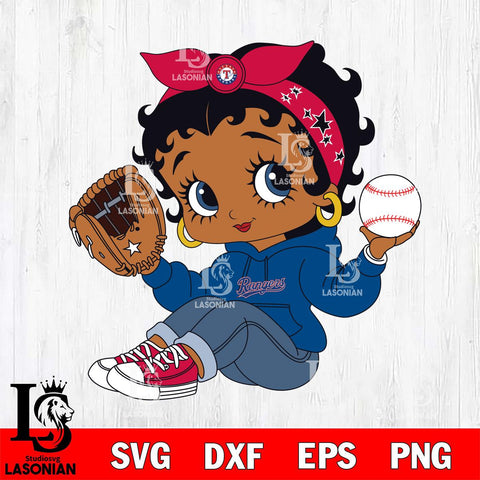 Texas Rangers Betty Boop MLB Svg Eps Dxf Png File, MLB svg, Digital Download, Instant Download