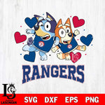 Texas Rangers Bluey & Bingo 10 Svg Eps Dxf Png File, MLB svg, Digital Download, Instant Download