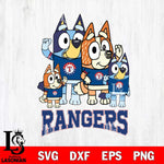 Texas Rangers Bluey & Bingo 14 Svg Eps Dxf Png File, MLB svg, Digital Download, Instant Download