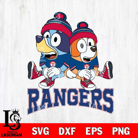 Texas Rangers Bluey & Bingo 8 Svg Eps Dxf Png File, MLB svg, Digital Download, Instant Download