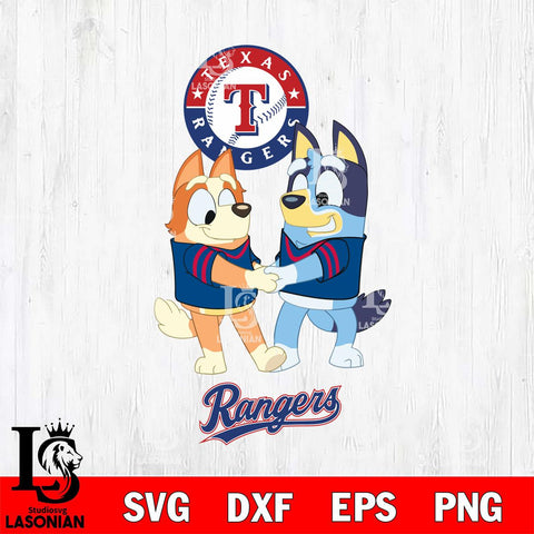 Texas Rangers Bluey Chilli Dance Svg Eps Dxf Png File, Digital Download, Instant Download