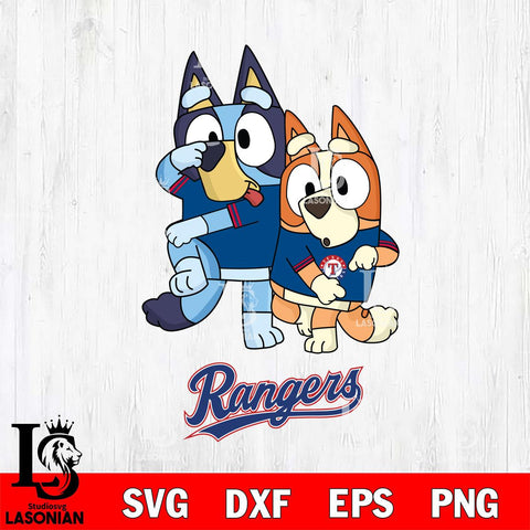 Texas Rangers Bluey Chilli Dance Mode Svg Eps Dxf Png File, Digital Download, Instant Download