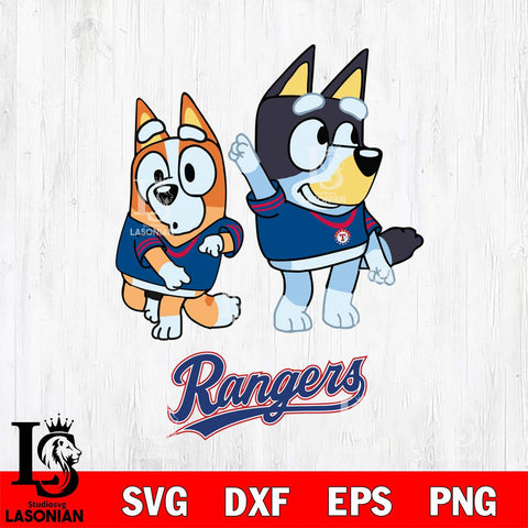 Texas Rangers Bluey Chilli Mode Dance Svg Eps Dxf Png File, Digital Download, Instant Download